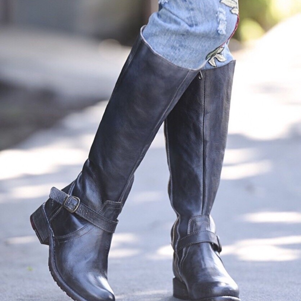 Bed Stu Black Heeled Boots